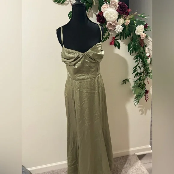 Reformation Sage Green Midi Dress - Picture 5 of 8